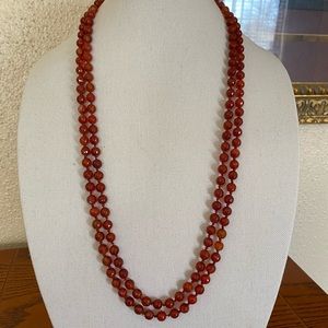 Carnelian beaded necklace